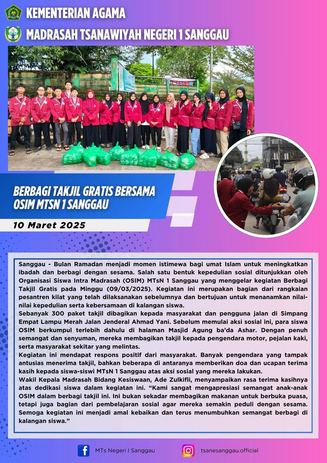 You are currently viewing Tsanesa Berbagi Takjil