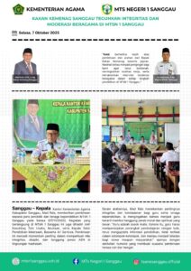 Read more about the article KAKAN KEMENAG SANGGAU TEGUHKAN INTEGRITAS DAN MODERASI BERAGAMA DI MTSN 1 SANGGAU