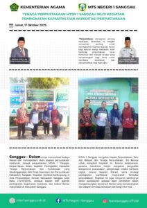 Read more about the article TENAGA PRPUSTAKAAN MTSN 1 SANGGAU IKUTI KEGIATAN PENINGKATAN KAPASITAS DAN AKREDITASI PERPUSTAKAAN