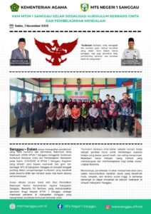 Read more about the article KKM MTSN 1 SANGGAU GELAR SOSIALISASI KURIKULUM BERBASIS CINTA DAN PEMBELAJARAN MENDALAM