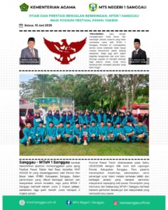 Read more about the article SYIAR DAN PRESTASI BERJALAN BERIRINGAN, MTSN 1 SANGGAU NAIK PODIUM FESTIVAL PAWAI TAKBIR